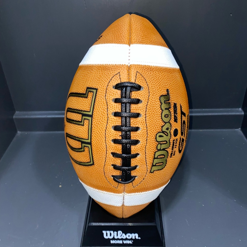 WILSON GST 1003 NCAA/NHSF Leather Game Football - NEW w bowl game logo - Picture 3 of 8